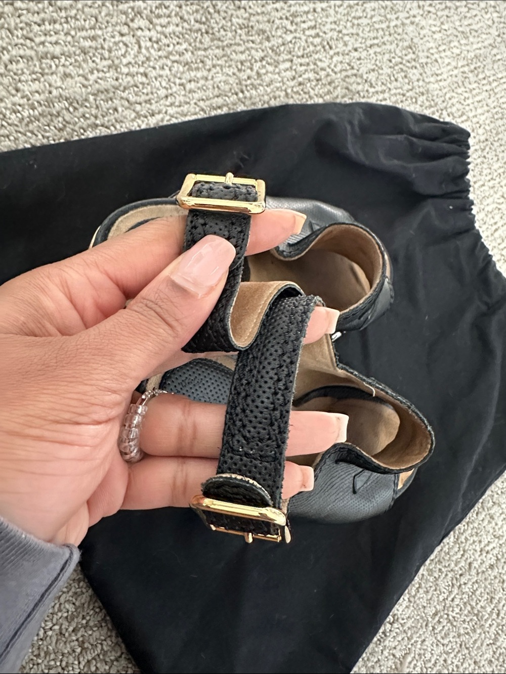 CHANEL Black Leather Peep-Toe Cork Block Heel Mules - Picture 8 of 10